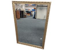 A gilt framed bevelled mirror