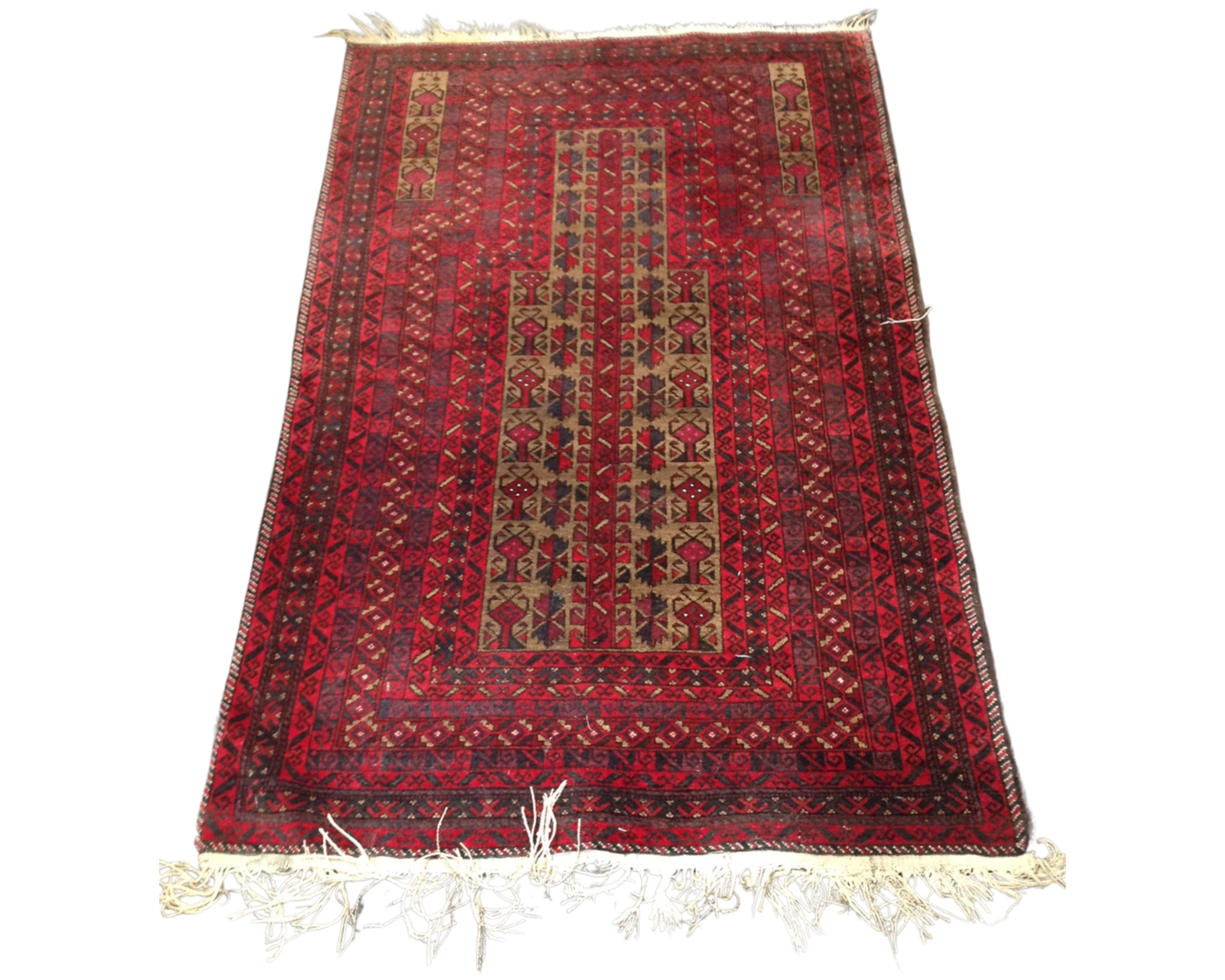 A Balouch prayer rug, Afghanistan, 96cm by 150cm.