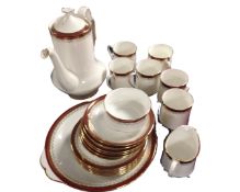 A twenty two piece Paragon"Holyrood" pattern china coffee service comprising the coffee pot,