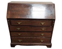 A George III oak bureau