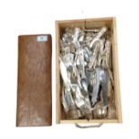 Eighty-two pieces of silver plated Kings pattern cutlery,