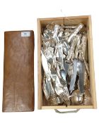 Eighty-two pieces of silver plated Kings pattern cutlery,