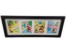 A Dennis the Menace cartoon montage in frame