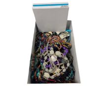 A box of costume jewellery.