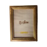 One crate containing eighteen Xenos gilt finish 13 cm x 18 cm photo frames,