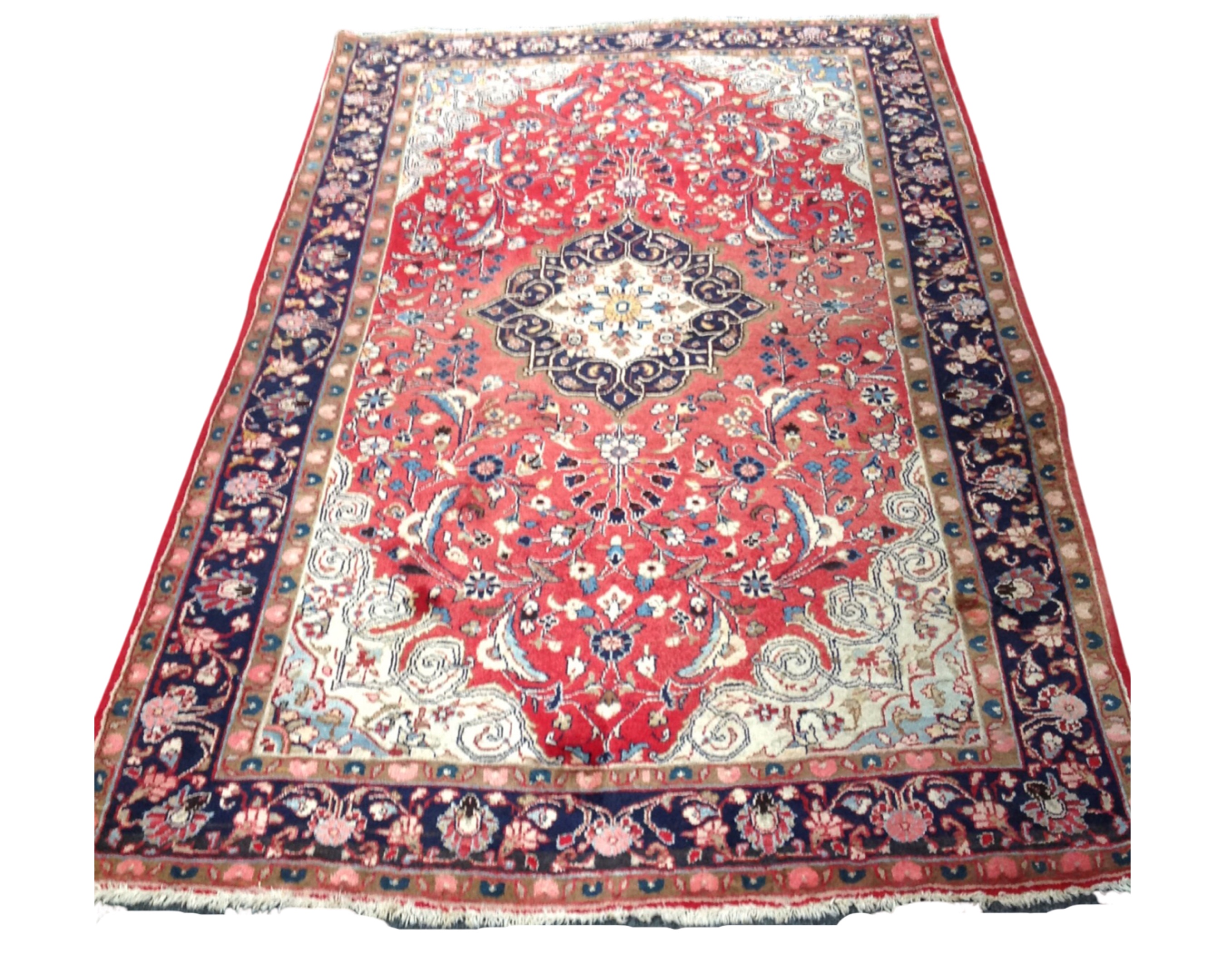 A Keshan rug, Central Iran, 158cm by 217cm.