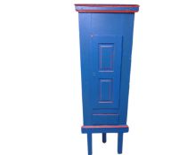 A 19th century pine painted corner cabinet