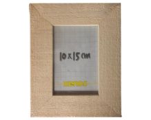One crate containing twenty Xenos white wood finish 10 cm x 15 cm photo frames,