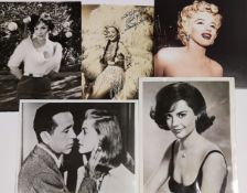 Vintage photos with press stamps on verso of Natalie Wood, Humphrey Bogart,