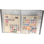 A folio containing a large selection of old stamps, franked & unfranked,