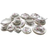 A sixty-three piece harlequin Wedgwood part-tea and dinner service decorated with butterflies and