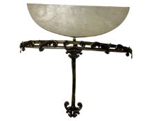 A gilt metal marble topped wall bracket,