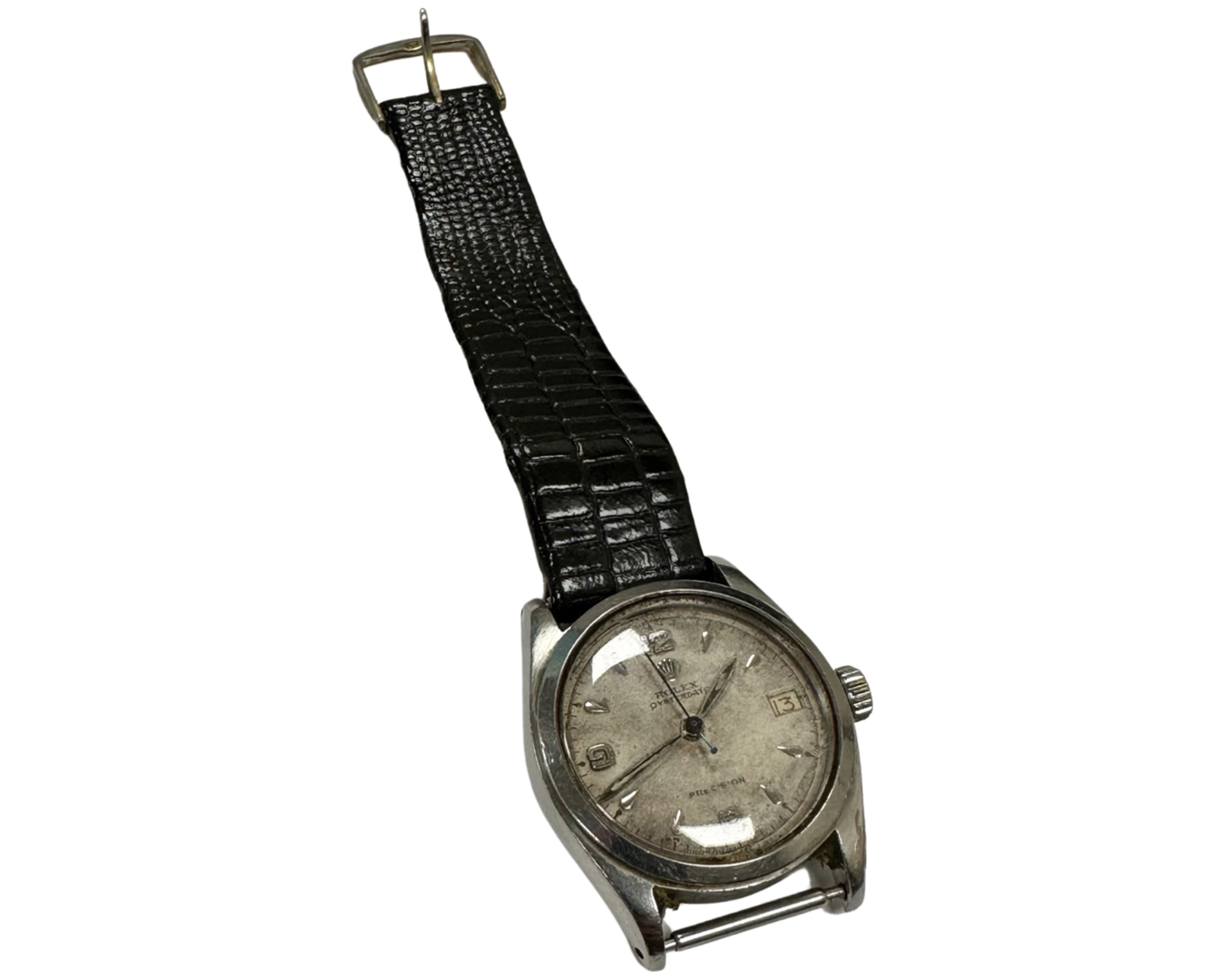 A vintage Gentleman's Rolex Oysterdate stainless steel wrist watch, model 6066,