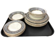 A collection of approximately 22 pieces of Wood & Sons Saracen ironstone dinnerware.