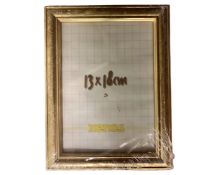 One crate containing nineteen gilt finish 13 cm x 18 cm photo frames,