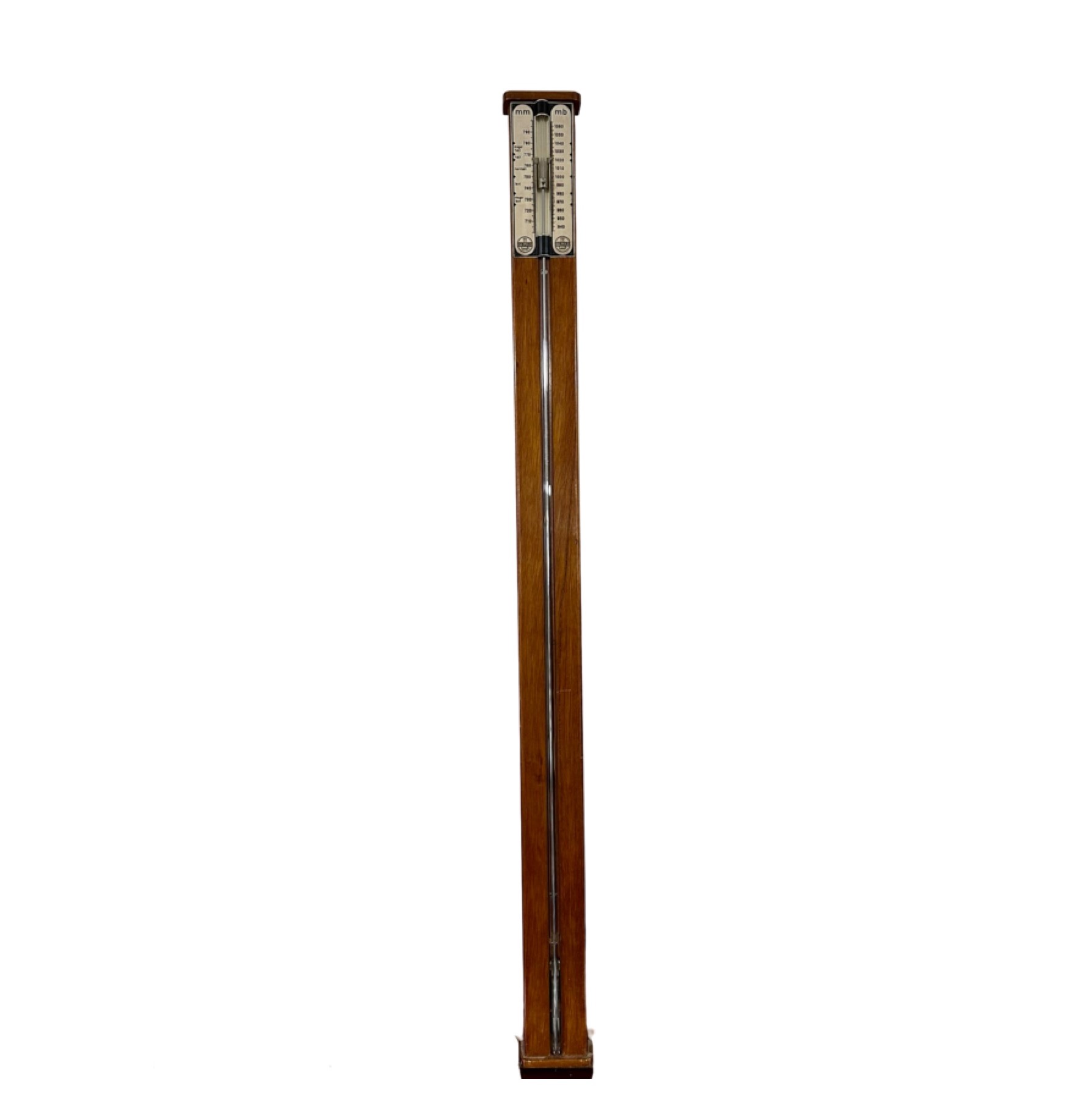 A Danish teak stick barometer.