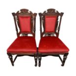 A pair of late Victorian drawing room chairs