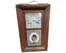 A late 19th century Continental wall clock.