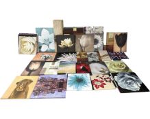 A large quantity of contemporary canvas pictures