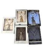 Five boxed shirt and tie sets including Rael Brook,