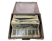 A Soprani Settimio Cardinal piano accordion, in carry case.
