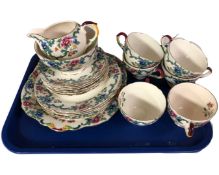 Approximately twenty one pieces of Royal Cauldon Victoria pattern tea china