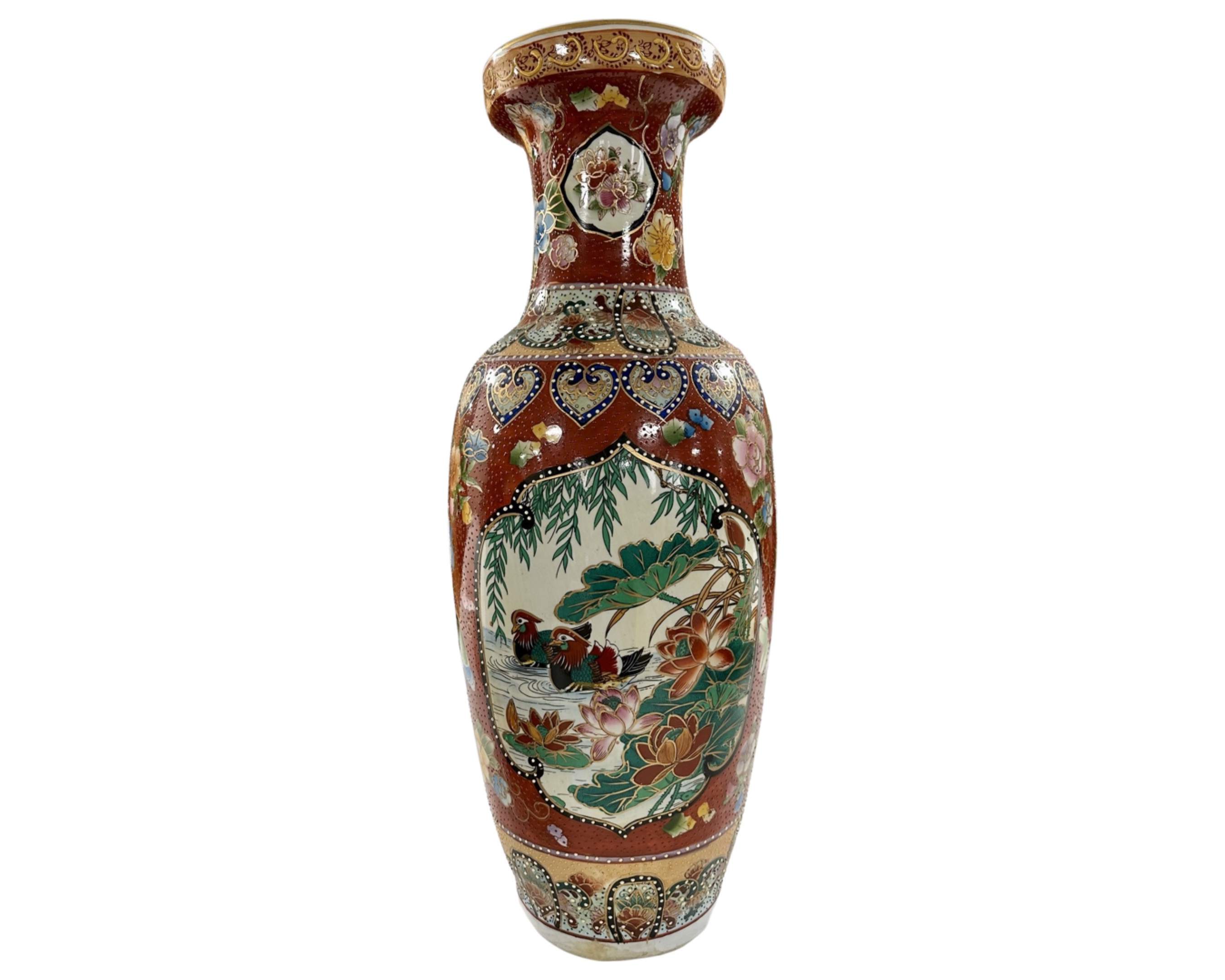 A 20th century Oriental baluster vase.