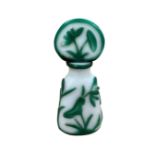 A 19th century Chinese Peking glass overlay scent bottle,