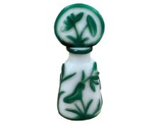 A 19th century Chinese Peking glass overlay scent bottle,