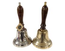 Two Hill hand bells (height 40cm).