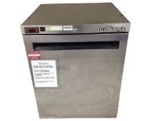 A Williams stainless steel commercial fridge.