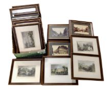 A box containing a quantity of colour etchings and photographs including scenes of old Newcastle,
