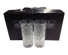 A set of six Stuart Crystal high ball glasses (boxed).