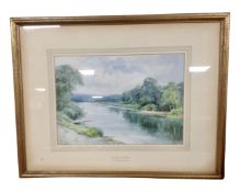 Henry John Sylvester Stannard RBA (1870-1951), the River at Bywell, watercolour,