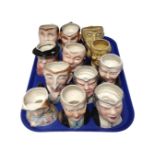 A tray containing 12 Avon Ware Dickens character jugs.