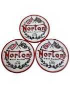 Three cast iron plaques, Norton.