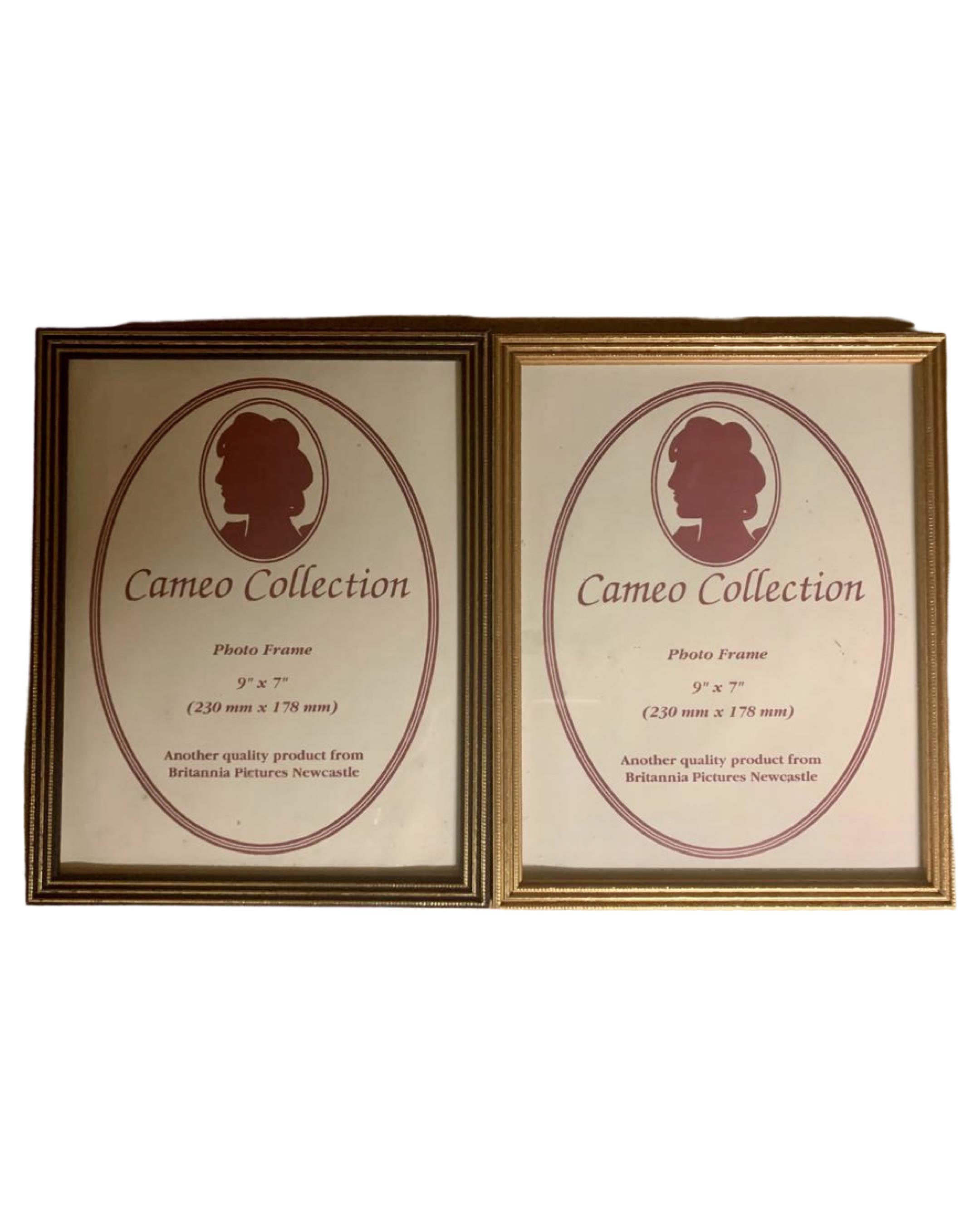 One crate containing thirty six Cameo Collection 9" x 7" photo frames, various finishes,