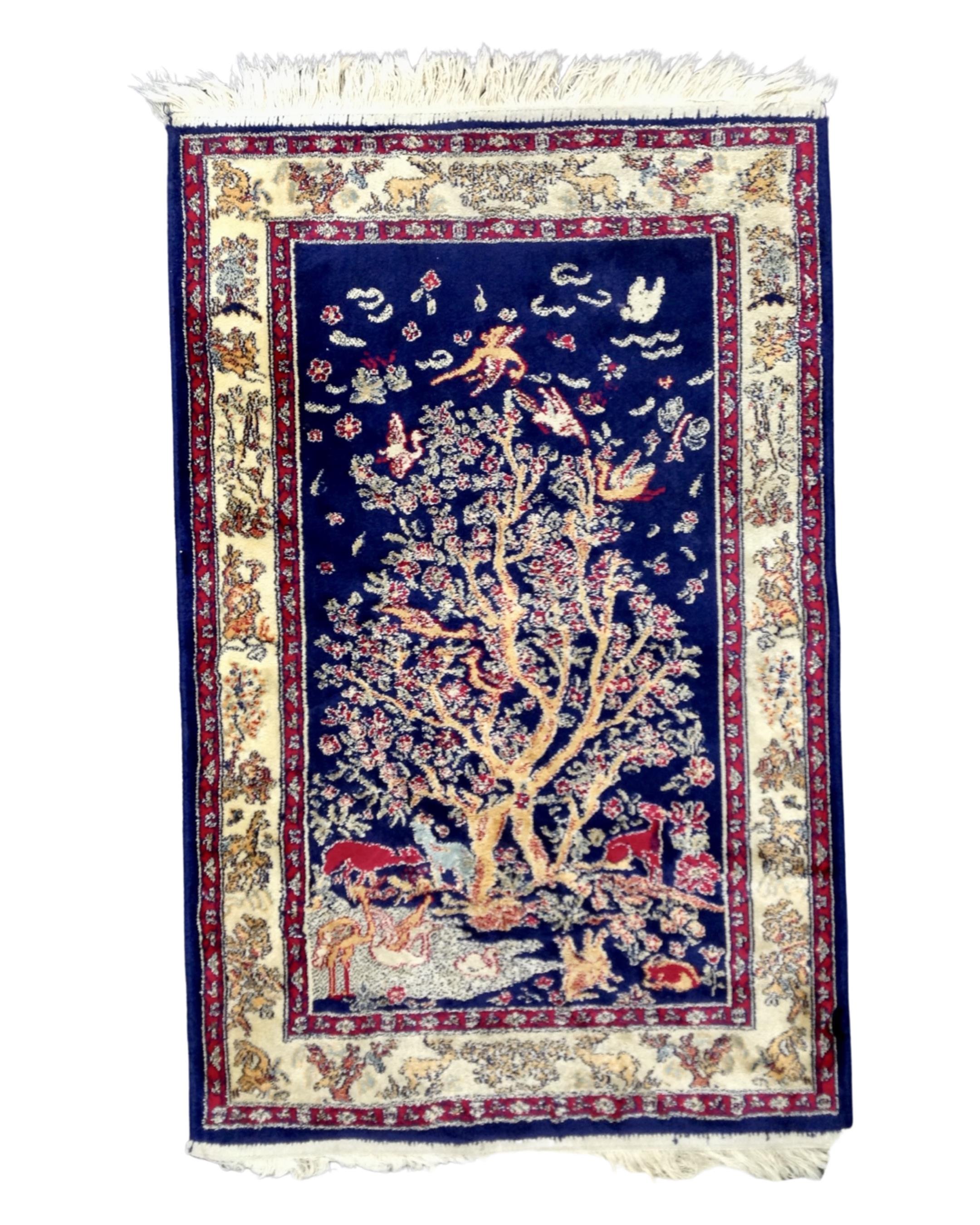 A modern Indian Tree of Life design rug,