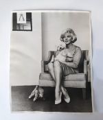 After Photographer Eric Skipsey over sized photo of Marilyn Monroe in 1961 with Maf the dog (Given
