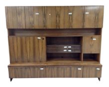 A 20th century Danish rosewood wall unit.