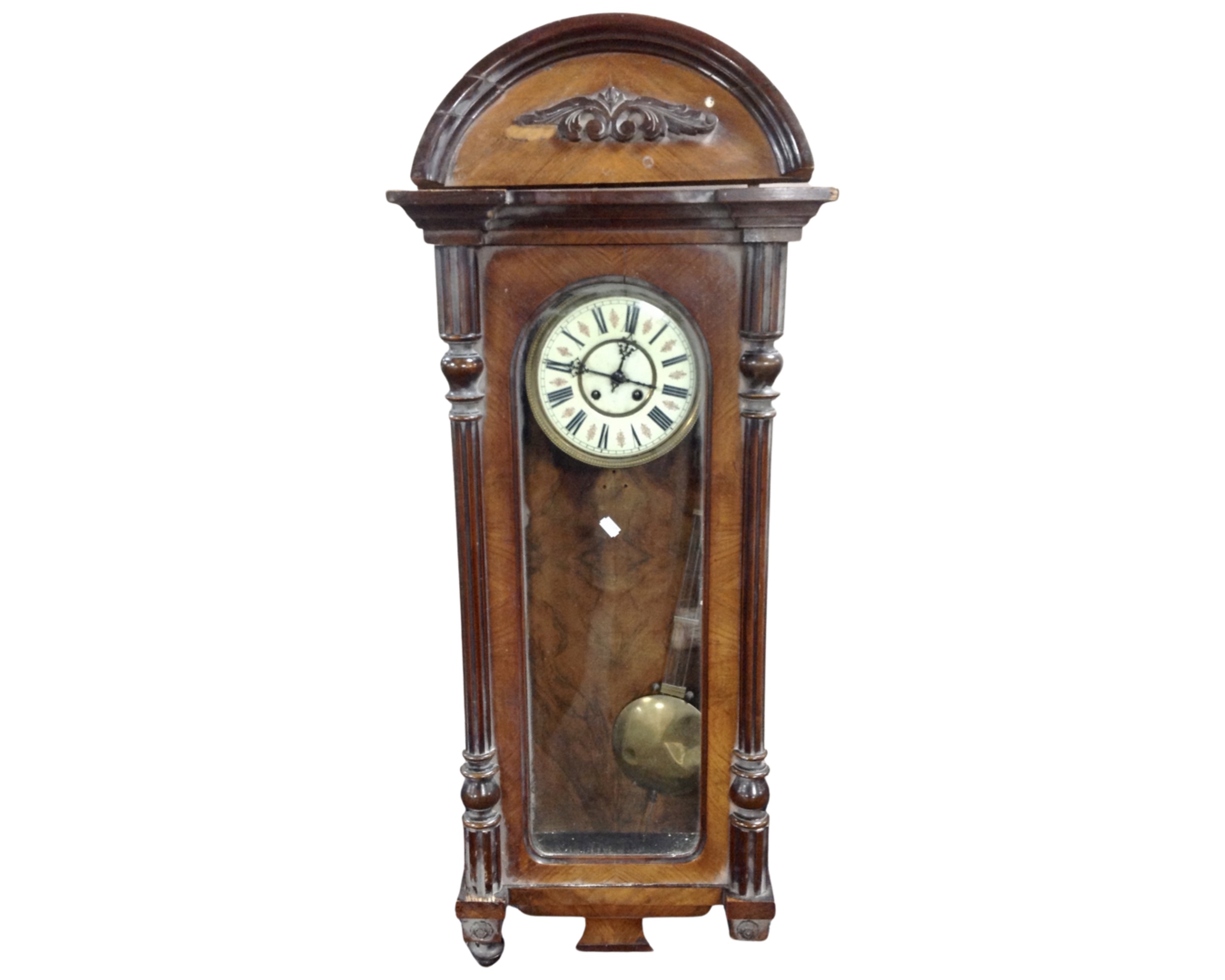 A 19th century Vienna eight day wall clock.