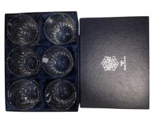 A set of six Stuart Crystal whiskey glasses (boxed).