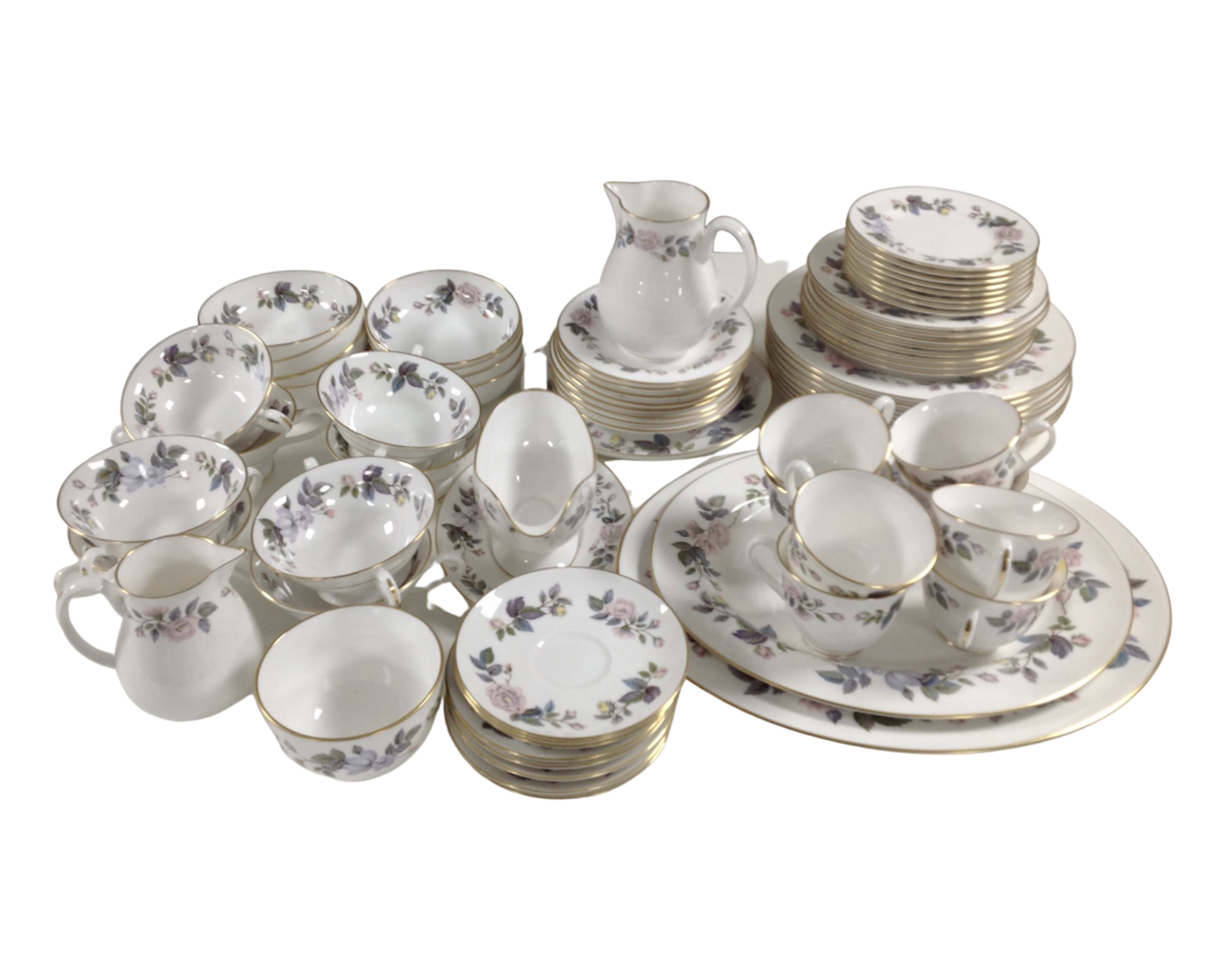 A Royal Worcester June Garland tea and dinner service.