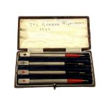 A set of four bridge pencils marked Gordon Highlanders,