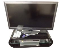 A Panasonic TX-L42 D25 BA LCD TV with Sony DVD player, Sony DVD recorder,