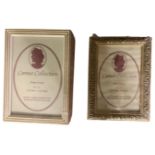 One crate containing sixty one Cameo Collection 6" x 4" photo frames, in two different finishes,