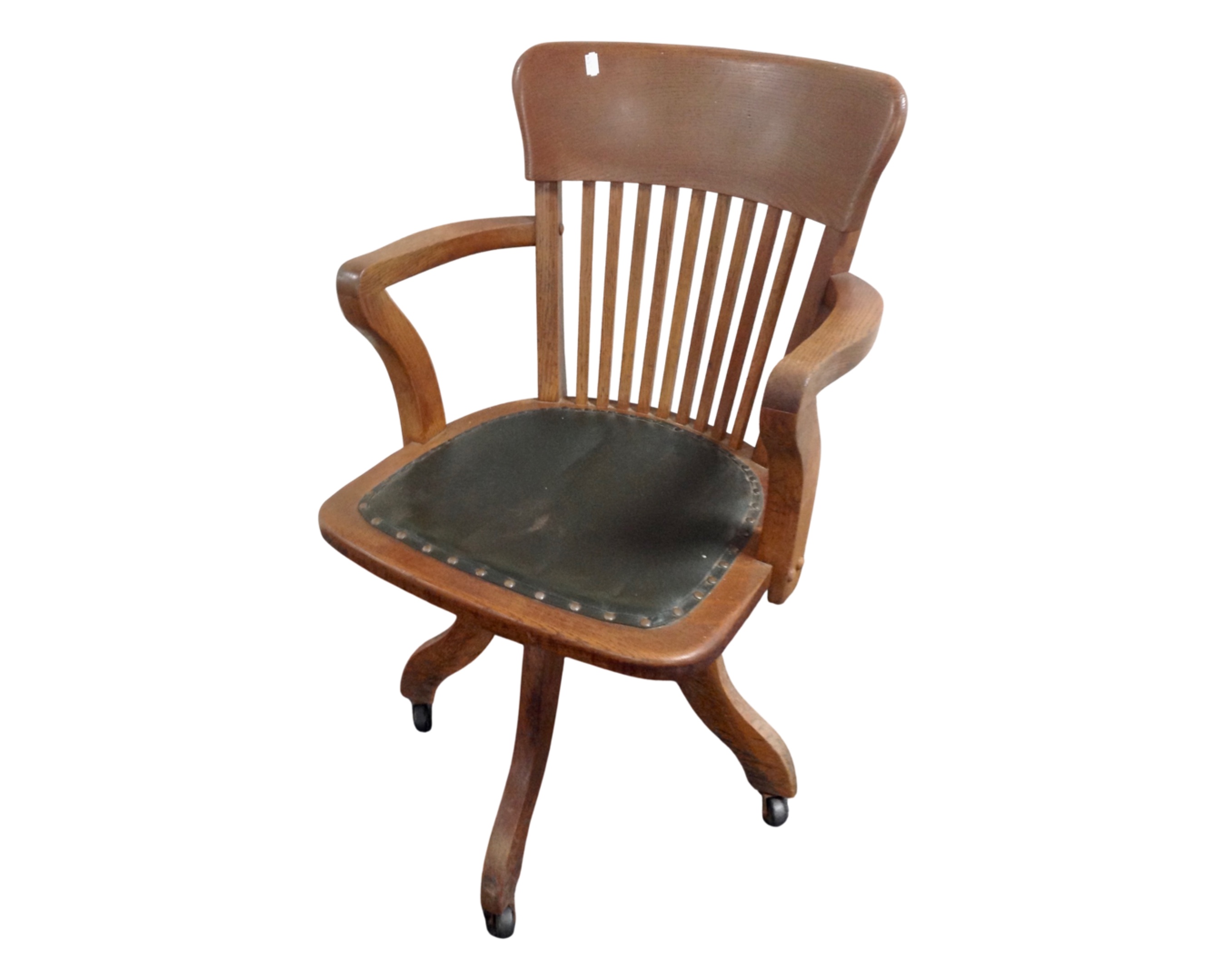 An Edwardian captain's desk chair.