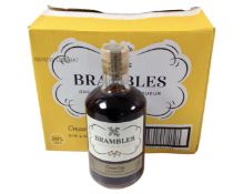 A box of six bottles of Brambles Cream Egg Gin Liqueur, 50cl.