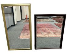 Two contemporary mirrors, 60cm by 110cm and 70cm by 88cm.