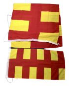 Two Northumberland flags.